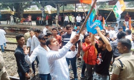 एनएसयूआई का रेल रोको आंदोलन फुस्स