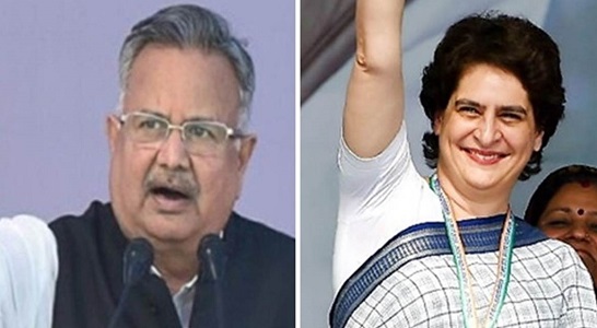 प्रियंका गांधी, पूर्व सीएम रमन सिंह का 13 को बस्तर दौरा