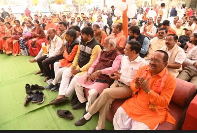  श्री रामलला प्राण प्रतिष्ठा अवसर पर मंदिरों में दिनभर चलता रहा भजन