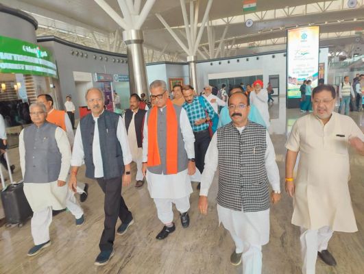 बृजमोहन ने किया प्रदेश प्रभारी ओम माथुर का स्वागत