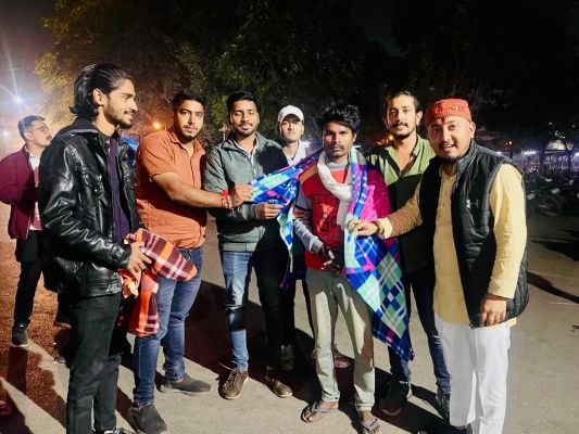 बढ़ती हुई ठंड को देखत हुए NSUI के द्वारा ज़रूरतमंदों को कंबल वितरण किया गया।