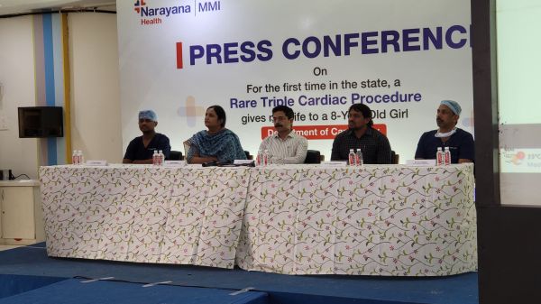 एमएमआई नारायणा हॉस्पिटल में 8 वर्षीय बच्ची पर दुर्लभ ट्रिपल कार्डियक प्रक्रिया सफल, छत्तीसगढ़ में पहली बार