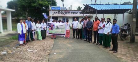 विश्व रेबीज दिवस पर नर्सिंग कॉलेज के विद्यार्थियों ने निकाली रैली