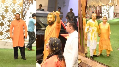 सितारों पर चढ़ा अनंत अंबानी और राधिका मर्चेंट की हल्दी का रंग