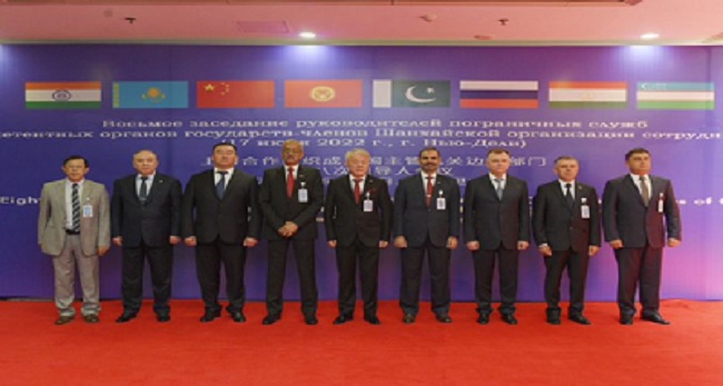 भारत की अध्&zwj;यक्षता में हुई शंघाई सहयोग संगठन के सदस्&zwj;य देशों की सीमा सेवाओं के प्रमुखों की 8वीं बैठक