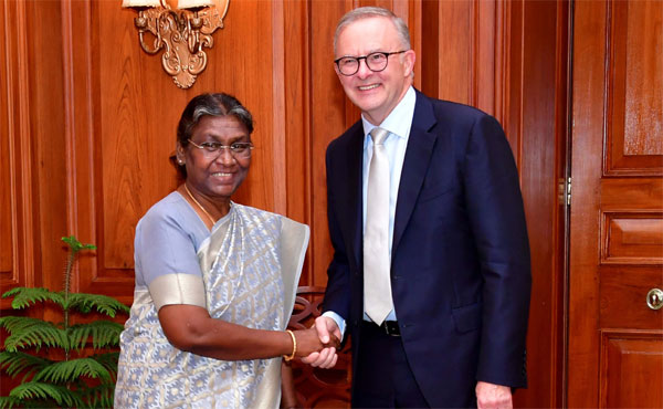 ऑस्ट्रेलिया के प्रधानमंत्री एंथनी अल्बानीस ने राष्ट्रपति से मुलाकात की