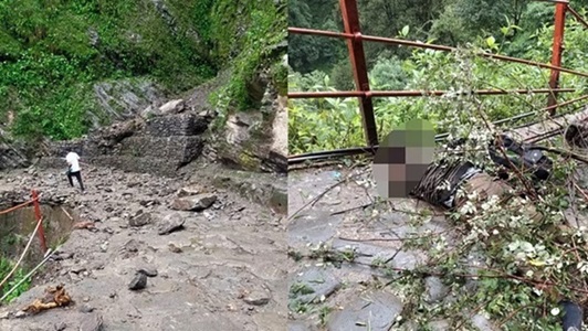 पहाड़ी से गिरा मलबा, तीन यात्रियों की मौत; पांच घायल