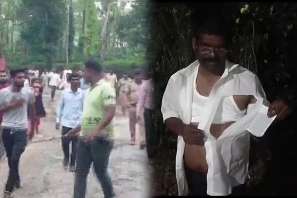 महिला की मौत के बाद गुस्साई भीड़ ने फाड़े विधायक के कपड़े, पुलिस ने बचाया...