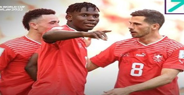 फीफा फुटबॉल विश्&zwj;वकप में स्&zwj;वि&zwj;टजरलैंड ने कैमरून को एक-शून्य से हराया