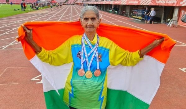 भारत की 94 वर्षीय धावक भगवानी देवी ने 100 मीटर स्प्रिंट स्‍पर्धा का स्वर्ण पदक जीता