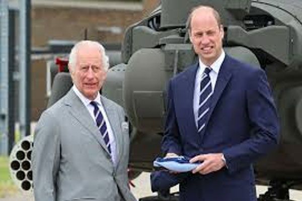  ब्रिटेन के राजा चार्ल्स ने प्रिंस विलियम को सैन्य अधिकारी की भूमिका सौंपी