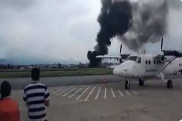 काठमांडू में सौर्य एयरलाइंस का विमान क्रैश,कई लोगों की मौत की आशंका